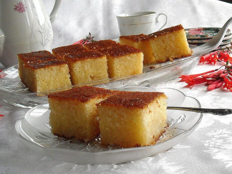 Prajitura cu sos de portocale